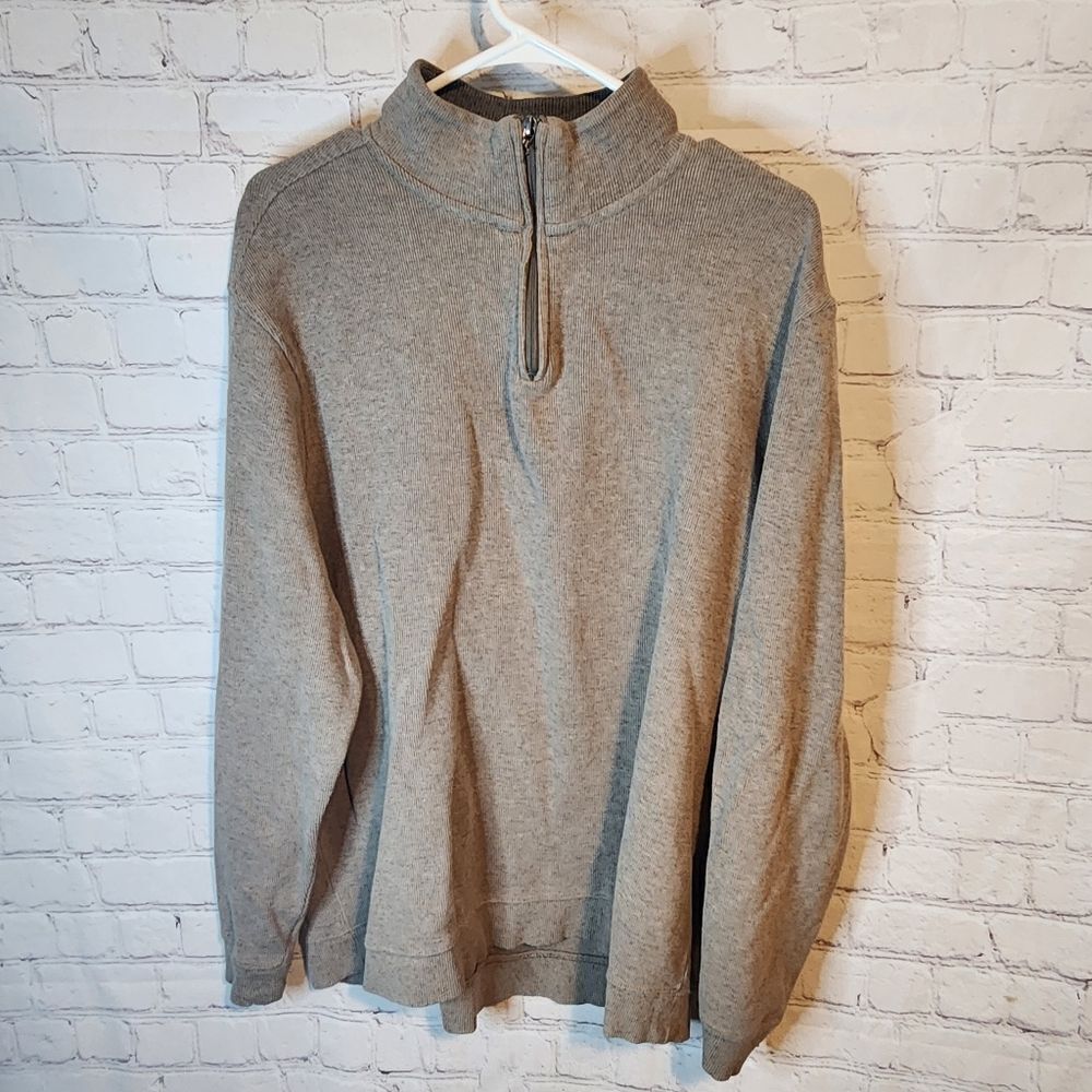 Men's Tasso Elba zip-up fleece sweater, size XL